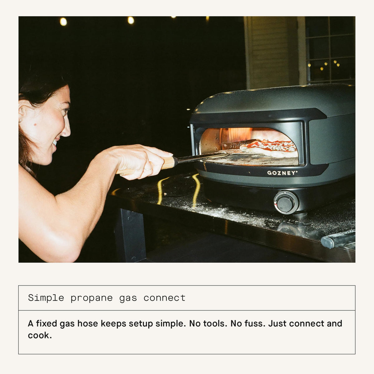 Gozney Arc Lite Outdoor Pizza Oven, Propane Gas Pizza Oven, Precision Flame Control, Cooks 12" Pizza in 60 Seconds, Heats up to 500°C - Off Black