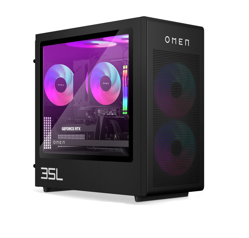 OMEN 35L Gaming Desktop GT16-0066m PC, Windows 11 Home, AMD Ryzen™ 7, 16GB RAM, 1TB SSD, NVIDIA® GeForce RTX™ 4060, Black