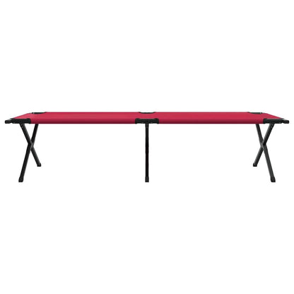 Folding Camping Bed Set of 2, 210 x 80 cm, Red