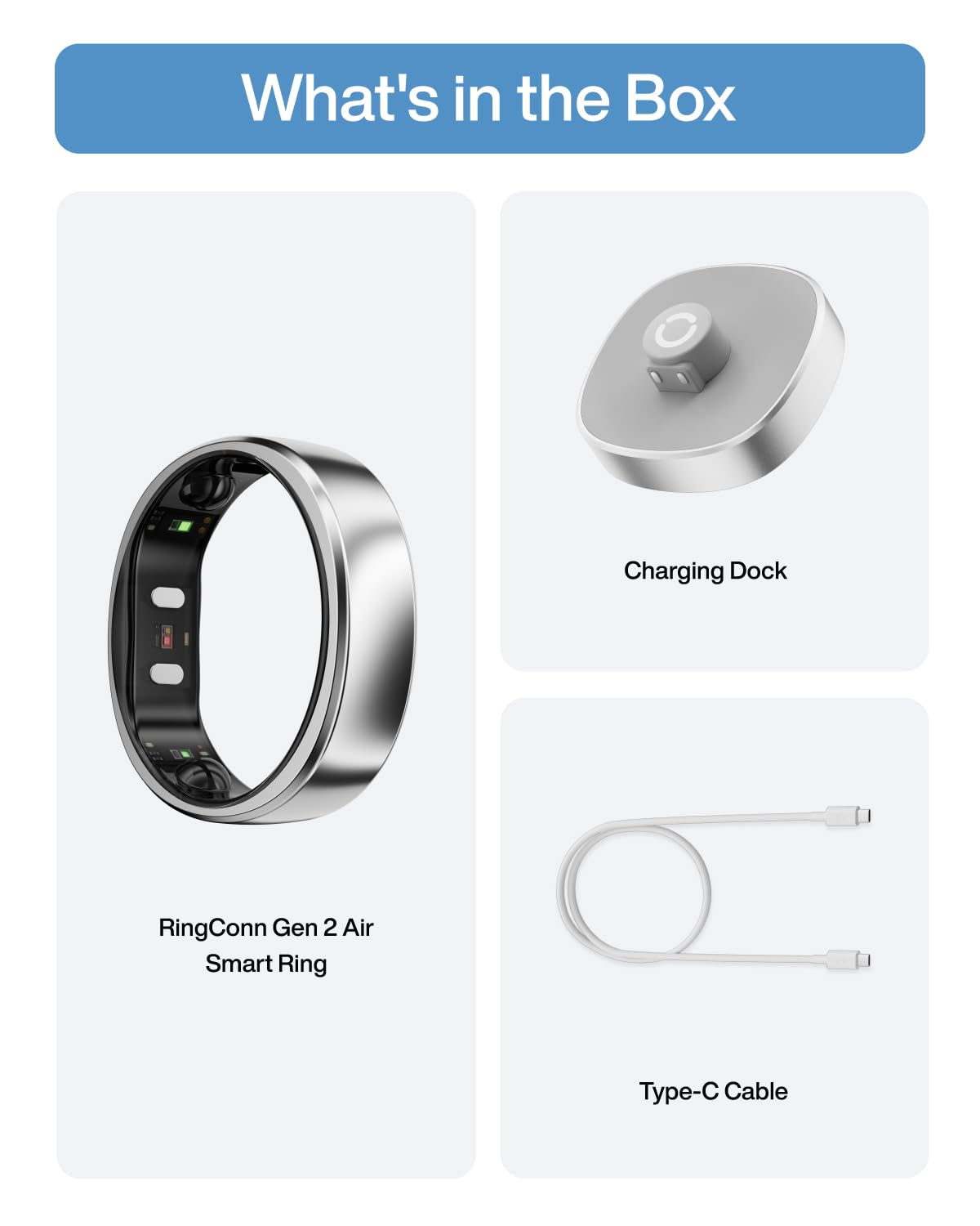 RingConn Gen 2 Air Ultra-Thin AI Smart Ring – 10-Day Battery