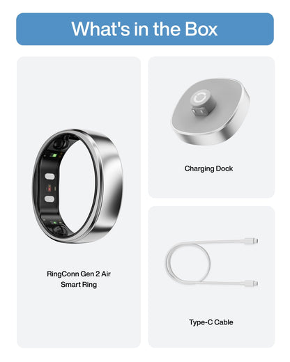 RingConn Gen 2 Air Ultra-Thin AI Smart Ring – 10-Day Battery