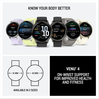 Garmin Venu 4 GPS Smartwatch 45mm – 12-Day Battery – Slate