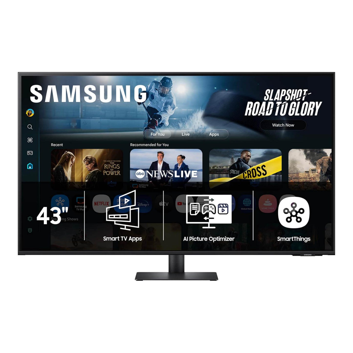 Samsung 43" M7 M70F 4K UHD Smart Monitor with Streaming – Black