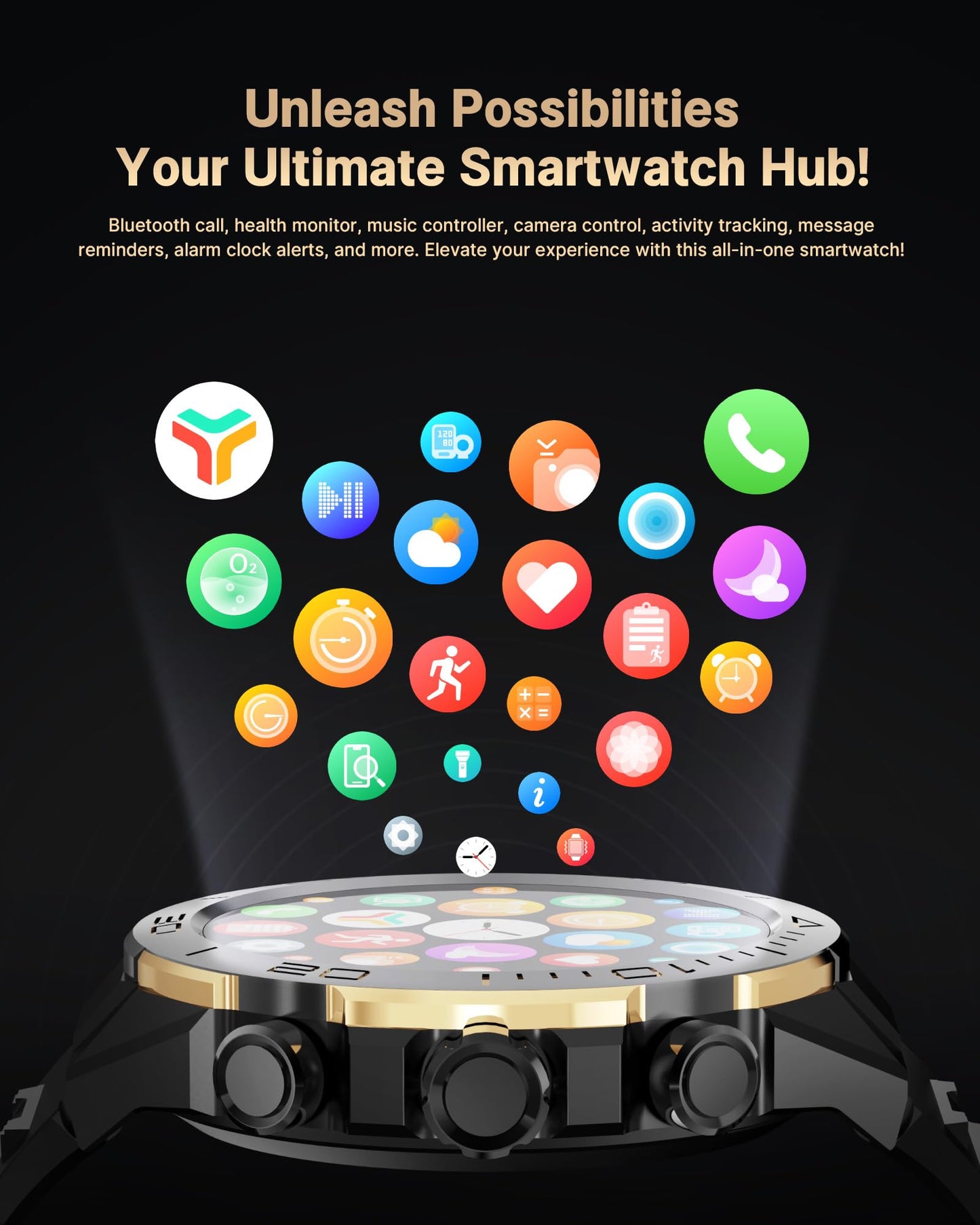 Men's AMOLED Smartwatch with Call, Heart Rate & Sleep Monitor