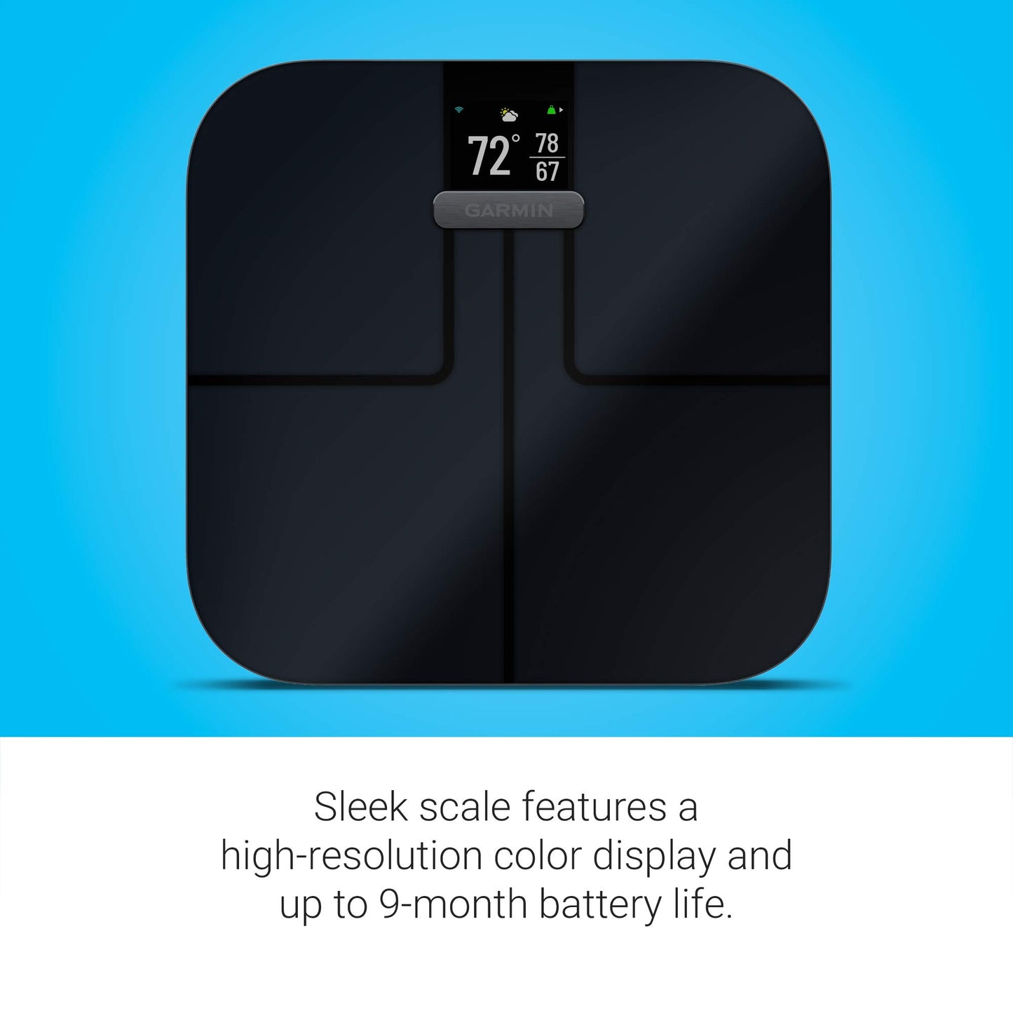 Garmin Index S2 Smart Scale – Wireless Body Composition – Black