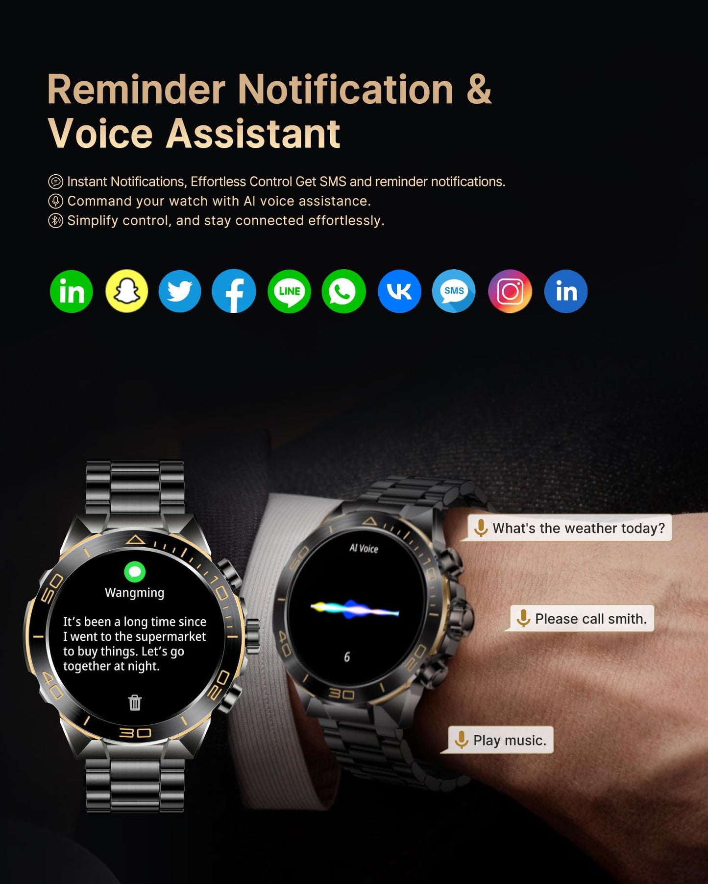 Men's AMOLED Smartwatch with Call, Heart Rate & Sleep Monitor
