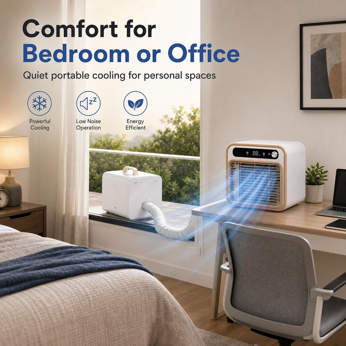 5000 BTU Portable Split Air Conditioner, App & Remote Control