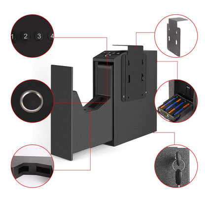 Biometric Handgun Safe with Fingerprint, PIN & Key Access