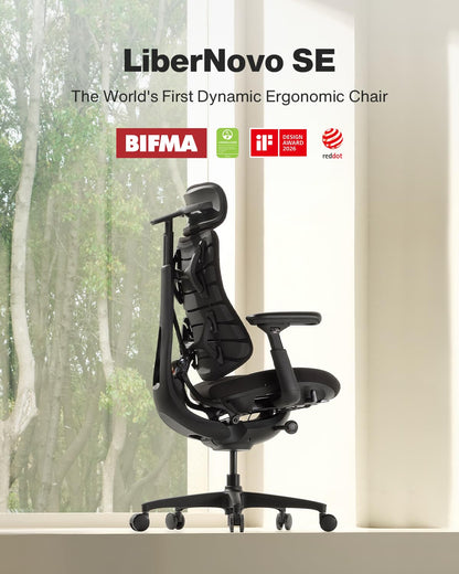 LiberNovo SE Ergonomic Office Chair, 5 Recline Positions