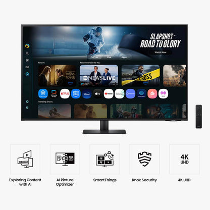 Samsung 43" M7 M70F 4K UHD Smart Monitor with Streaming – Black