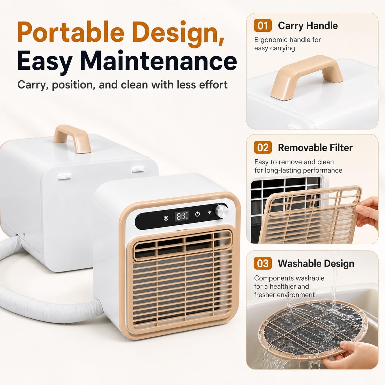 5000 BTU Portable Split Air Conditioner, App & Remote Control