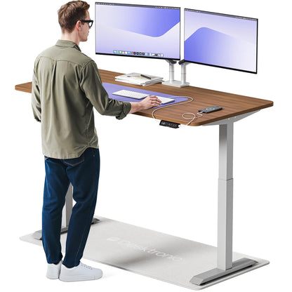 Desktronic HomeOne Standing Desk 160x80cm, Dual Motor, Walnut