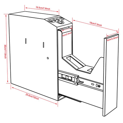 Biometric Handgun Safe with Fingerprint, PIN & Key Access
