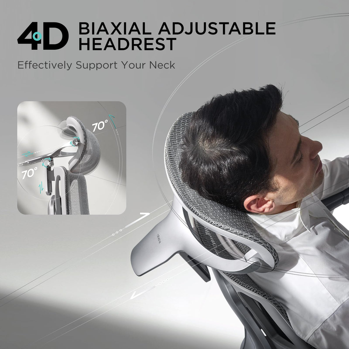 Hbada E3 Pro Ergonomic Office Chair with Footrest, Grey