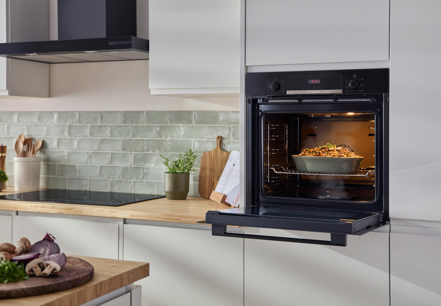 Bosch Series 4 HQA534BB3B Built-in Single Oven, A Rated, Black
