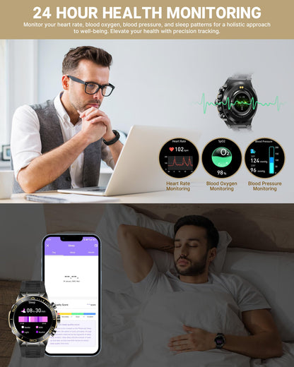Men's AMOLED Smartwatch with Call, Heart Rate & Sleep Monitor