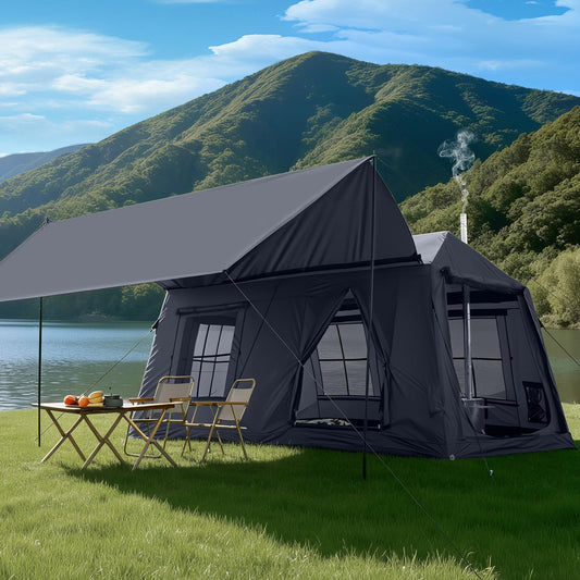 MOPHOTO Inflatable Tent 6-8 Person with Canopy, Grey
