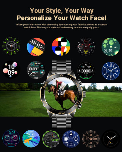 Men's AMOLED Smartwatch with Call, Heart Rate & Sleep Monitor