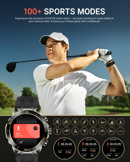 Men's AMOLED Smartwatch with Call, Heart Rate & Sleep Monitor
