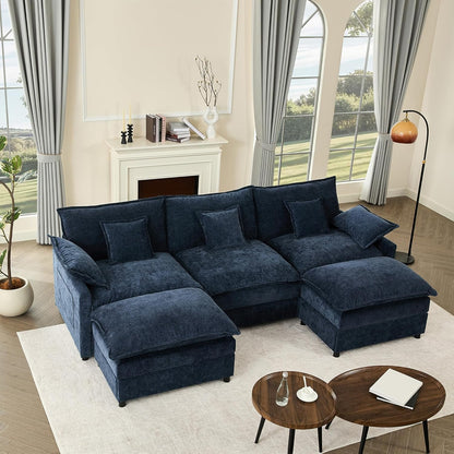 The Haven U-Shaped Modular Cloud Sofa, 274cm, Chenille