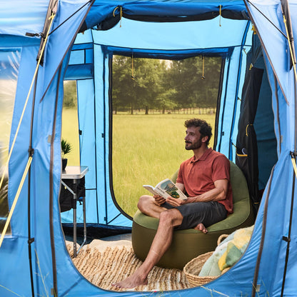 Hi-Gear Zenobia Eclipse 6 Man Tunnel Tent, Blackout Bedrooms
