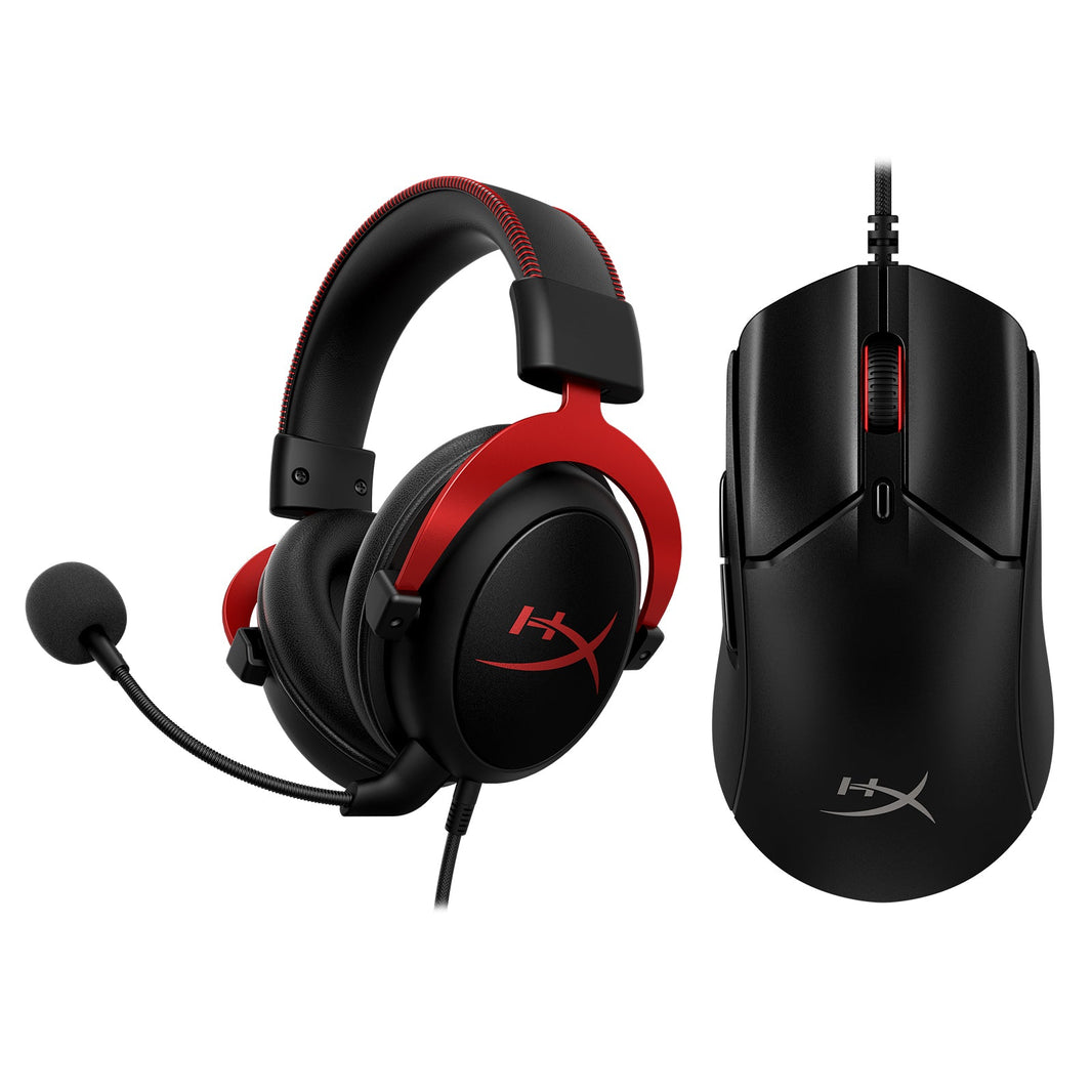 HyperX Bundle - Cloud II Wired Headset, Pulsefire Haste 2 Wired Mouse