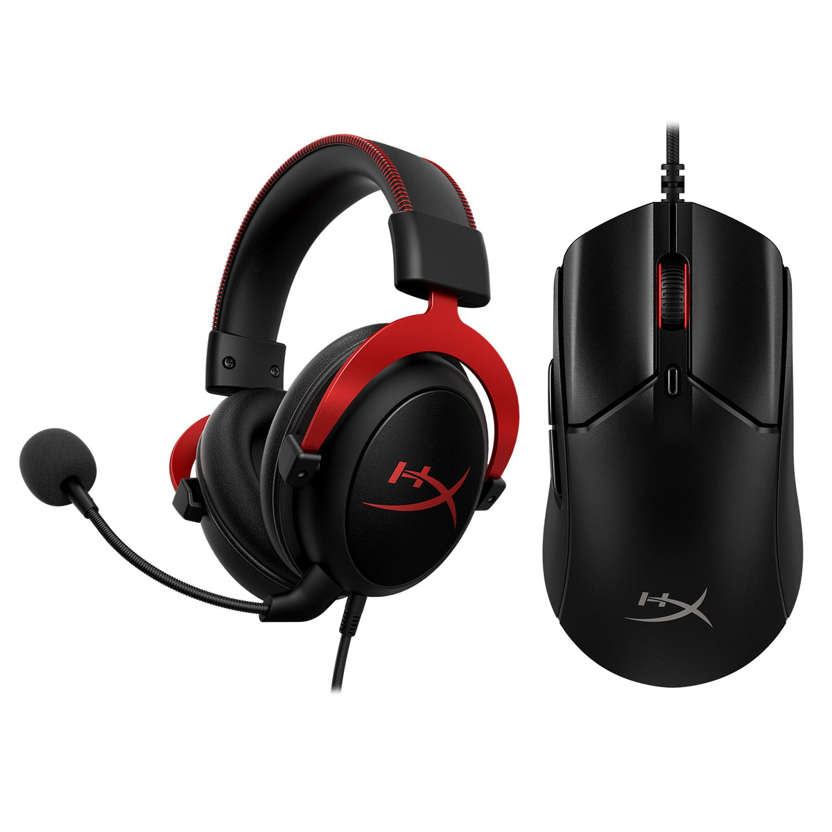 HyperX Bundle - Cloud II Wired Headset, Pulsefire Haste 2 Wired Mouse
