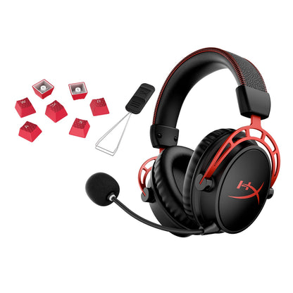 HyperX Bundle - Cloud Alpha Wireless Headset, Rubber Keycaps