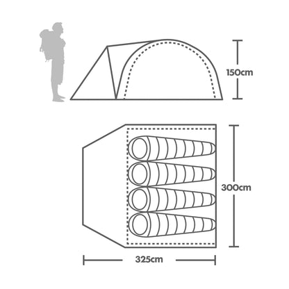 Cairns 4 Deluxe Nightfall™ Tent