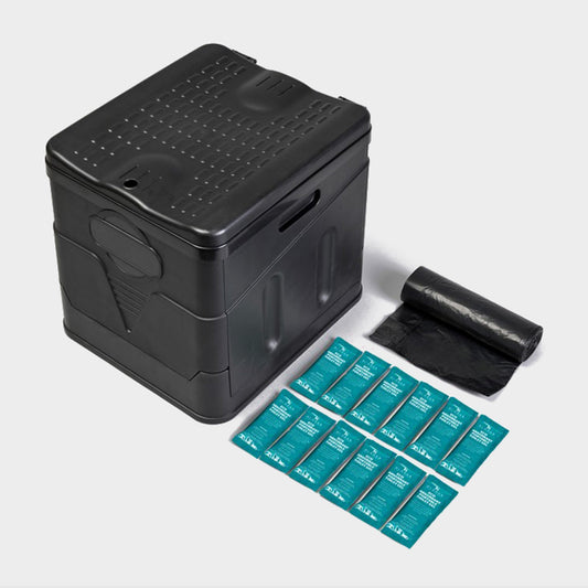 Collapsible Toilet with Gel Pack and Toilet Bag Bundle