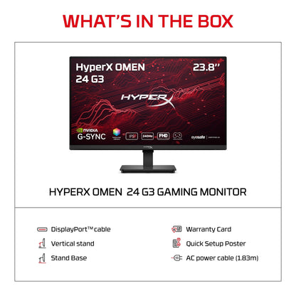 HyperX OMEN 23.8 inch FHD 240Hz Gaming Monitor - OMEN 24 G3
