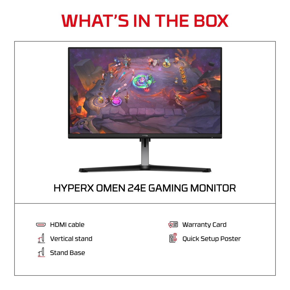 HyperX OMEN 23.8 inch FHD 144Hz Gaming Monitor - OMEN 24e