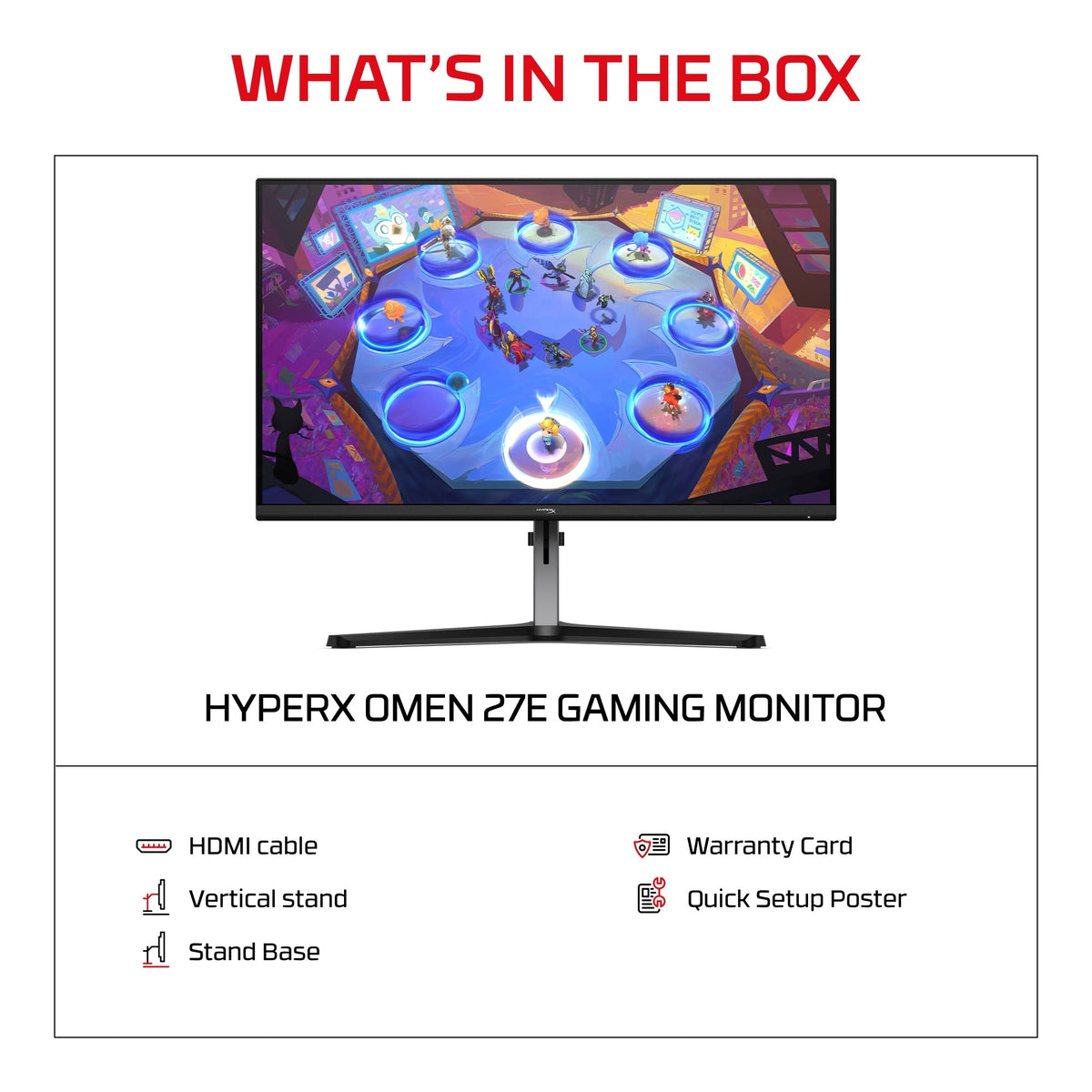 HyperX OMEN 27 inch FHD 144Hz Gaming Monitor - OMEN 27e