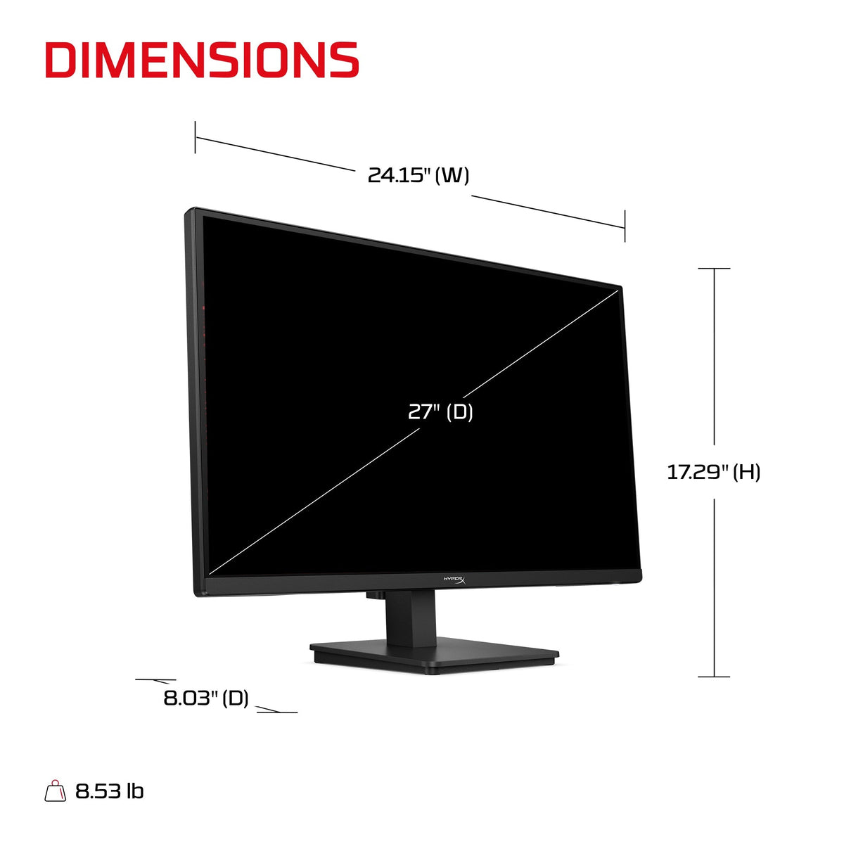 HyperX OMEN 27 inch QHD 240Hz Gaming Monitor - OMEN 27q  G3