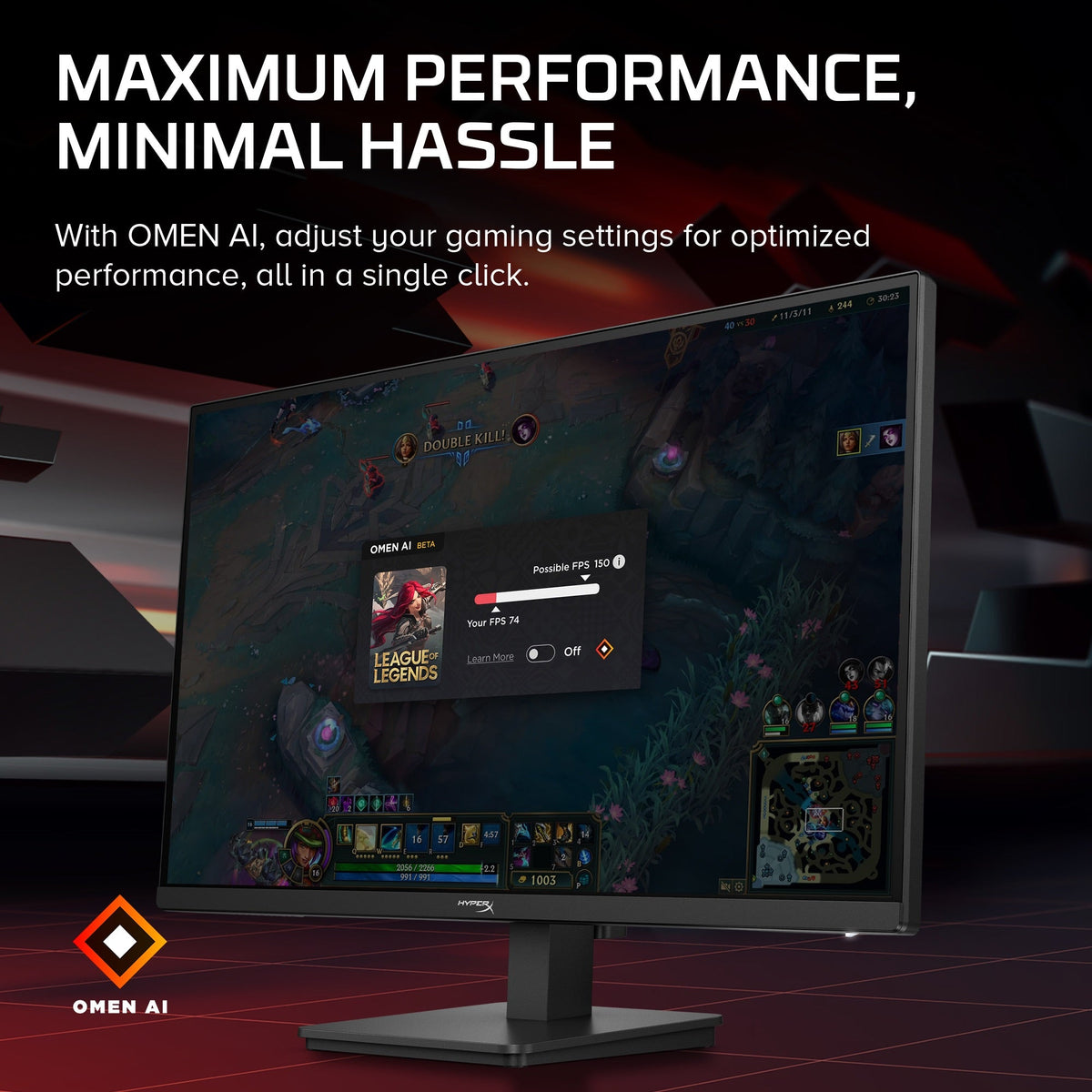 HyperX OMEN 27 inch QHD 240Hz Gaming Monitor - OMEN 27q  G3