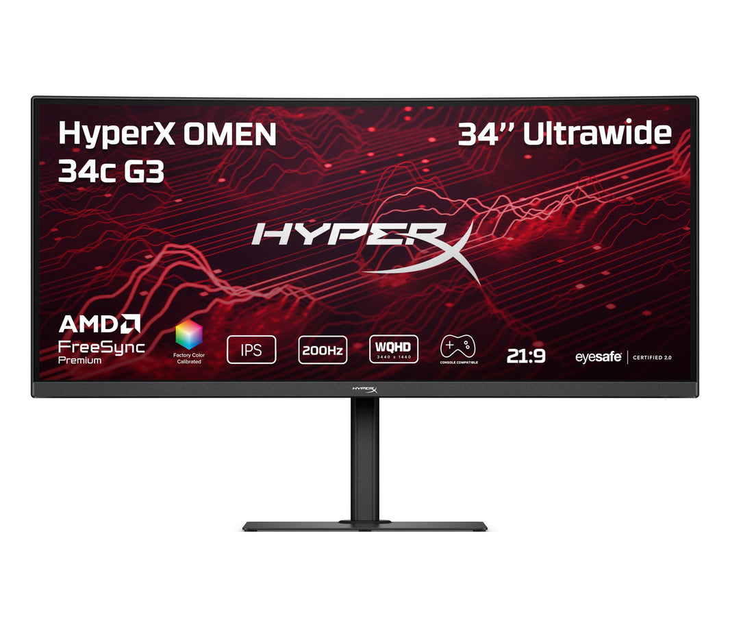 HyperX OMEN 34 inch WQHD 200Hz Curved Gaming Monitor - OMEN 34c  G3 - 01