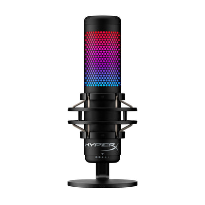 HyperX QuadCast S - USB Microphone (Black-Grey) - RGB Lighting - 01