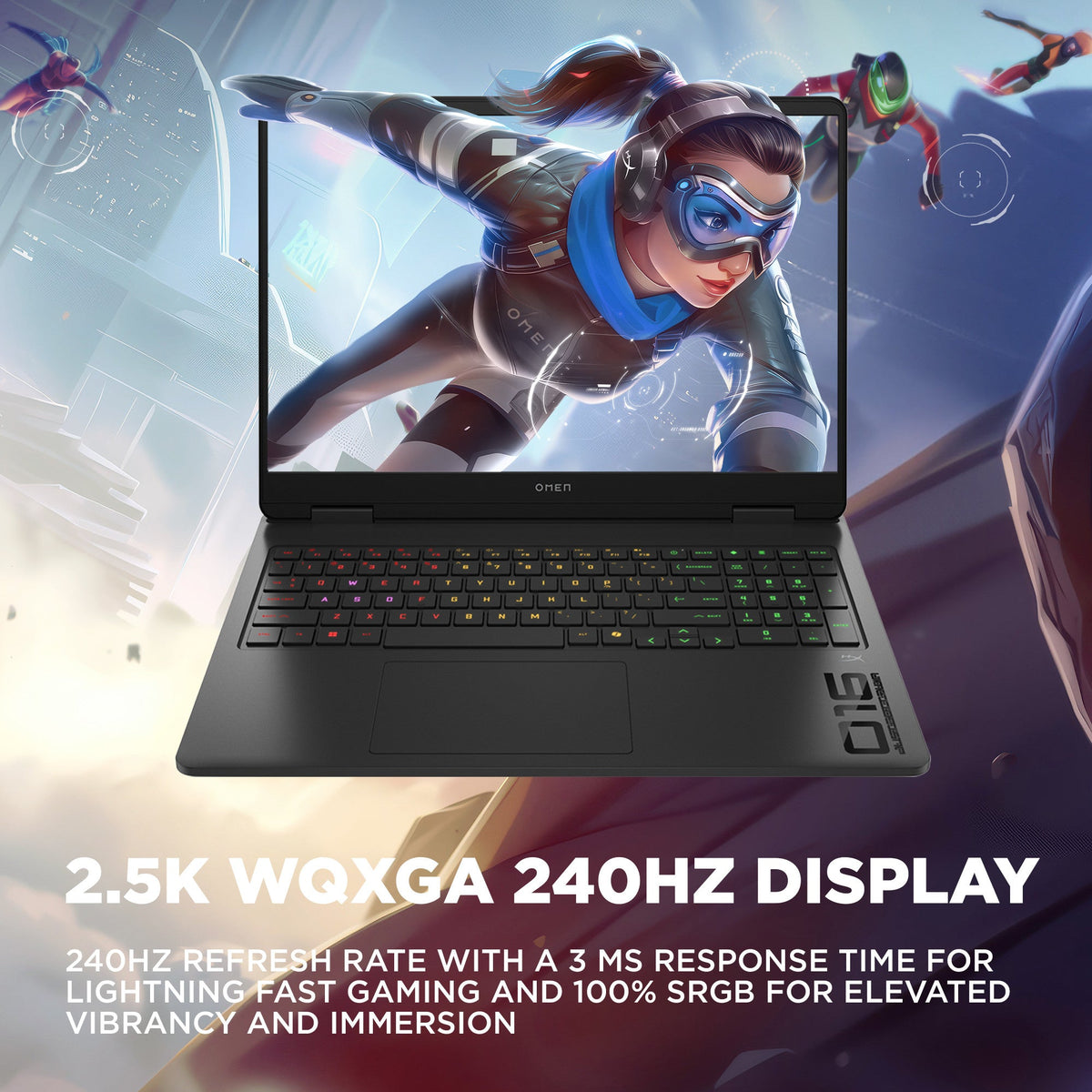 OMEN Gaming Laptop 16-ap0097nr 16", Windows 11 Home,  AMD Ryzen™ AI 9, 32GB RAM, 1TB SSD, NVIDIA® GeForce RTX™ 5070, WQXGA, Shadow black