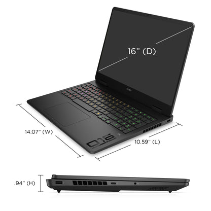 OMEN Gaming Laptop 16-ap0097nr 16", Windows 11 Home,  AMD Ryzen™ AI 9, 32GB RAM, 1TB SSD, NVIDIA® GeForce RTX™ 5070, WQXGA, Shadow black