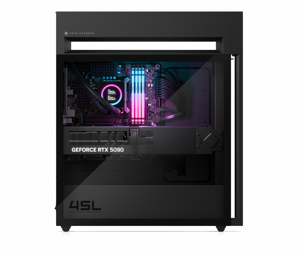 OMEN by HP 45L Gaming Desktop GT22-3090, Windows 11 Pro, Intel® Core™ Ultra 9, 64GB RAM, 2TB SSD, NVIDIA® GeForce RTX™ 5090, Black