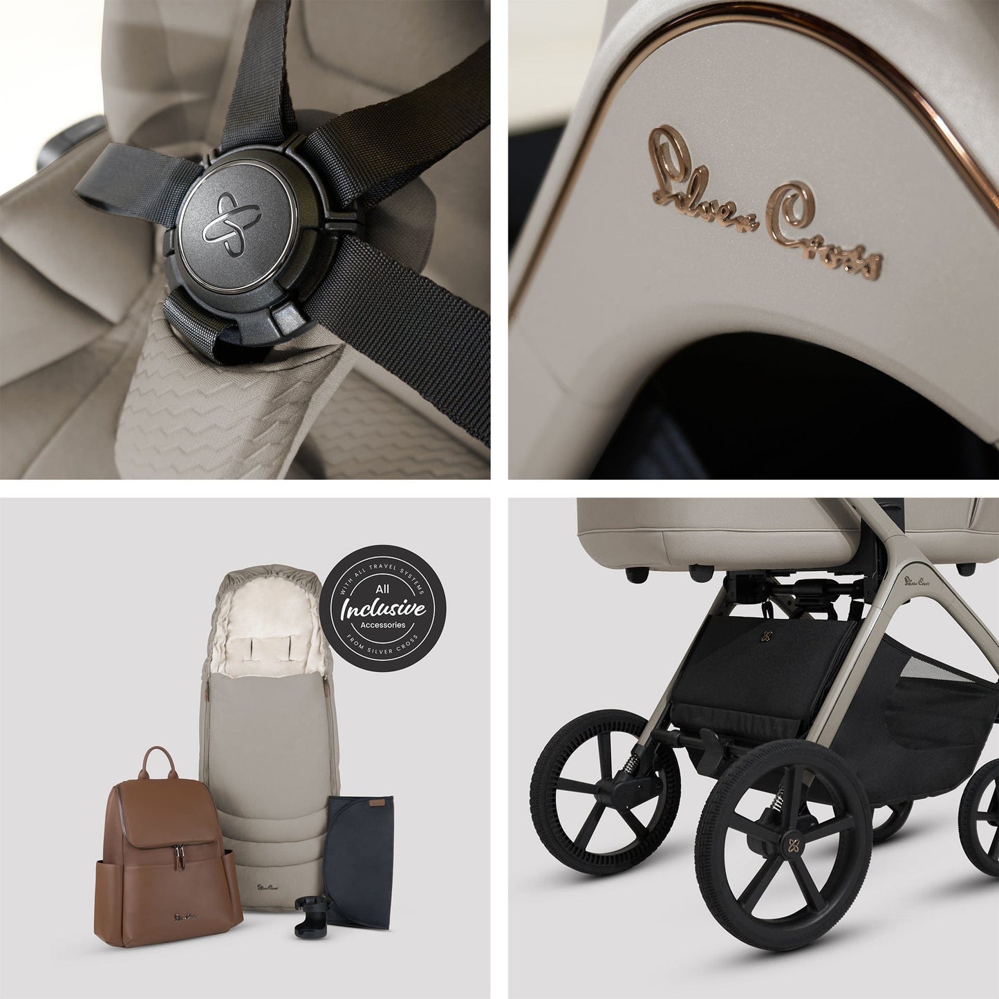 Silver Cross Cove Ultimate 360 Family Bundle - Champagne/Natural Taupe